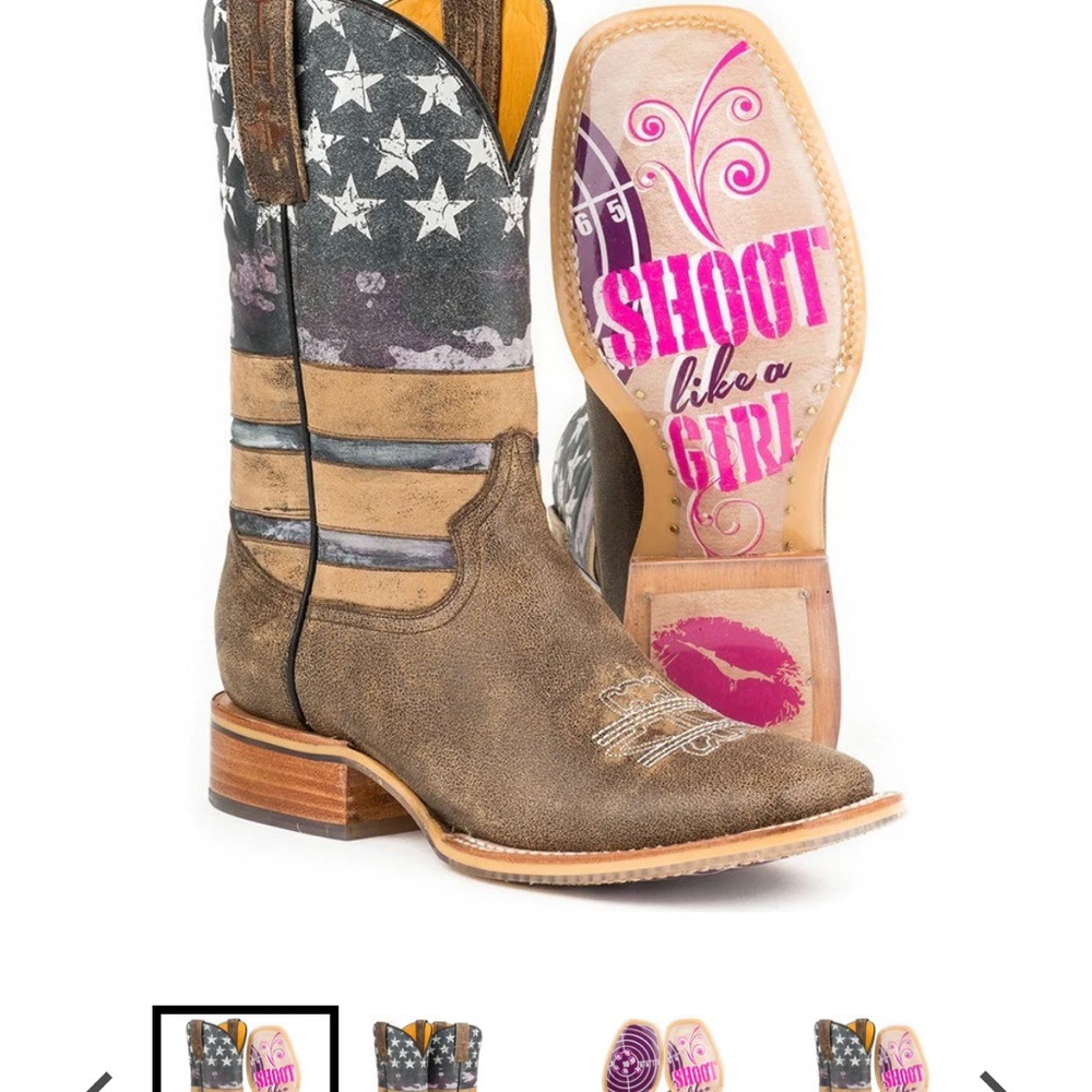 Tin Haul Ladies Shoot Like a Girl Boots Sz 8